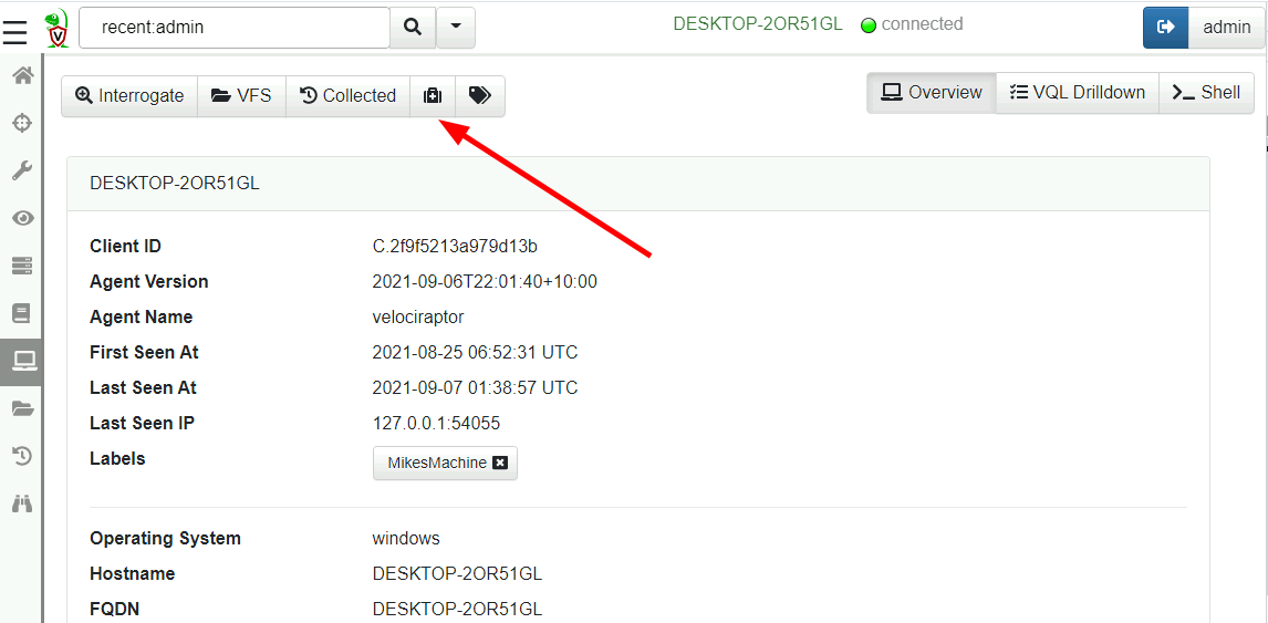 Host overview page