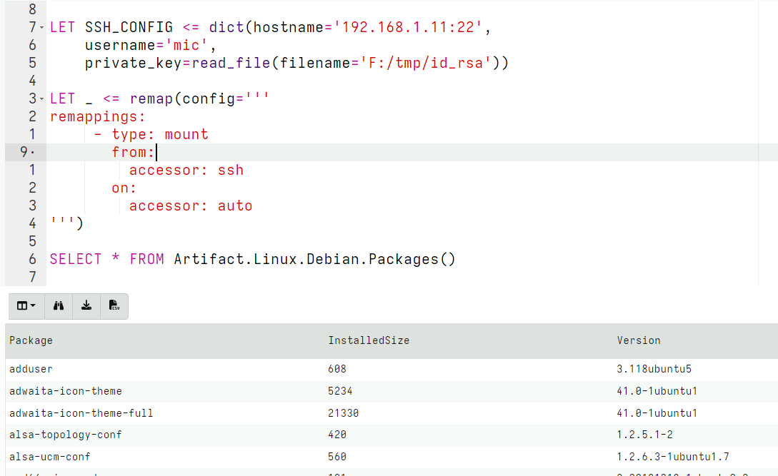 Remapping the auto accessor with ssh 