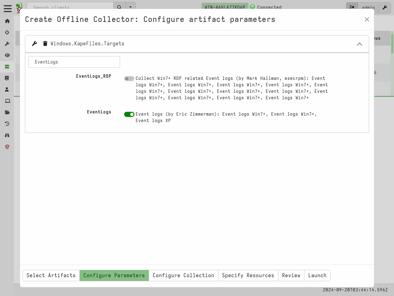 Building an offline collector