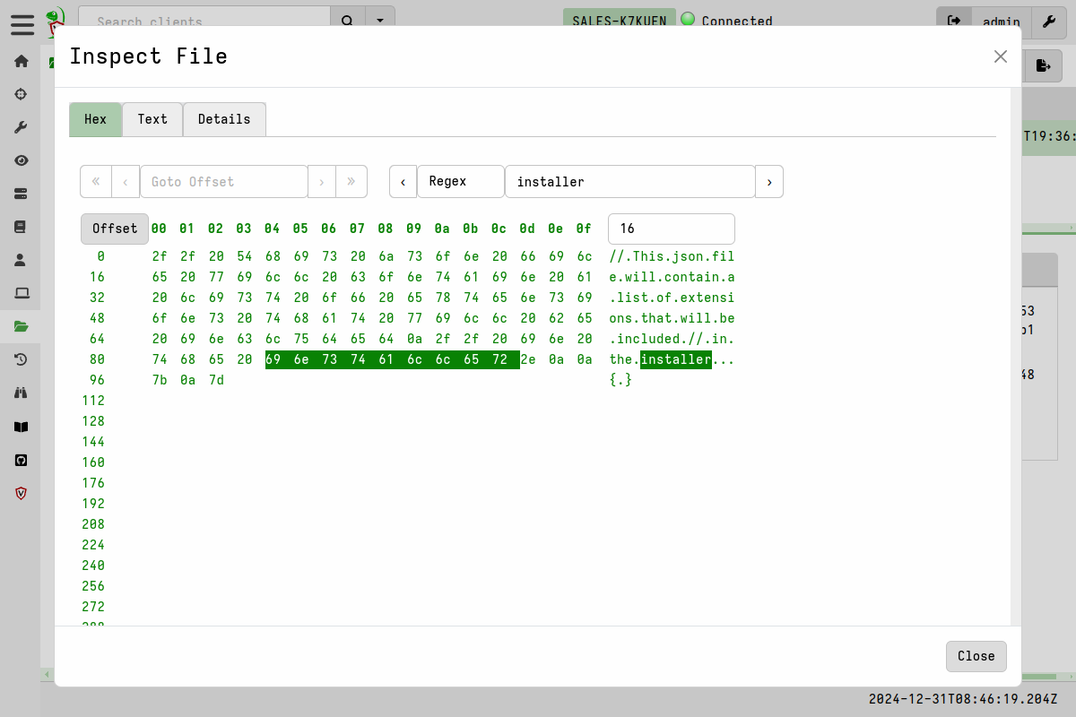 Previewing files