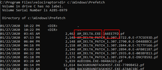 Prefetch files