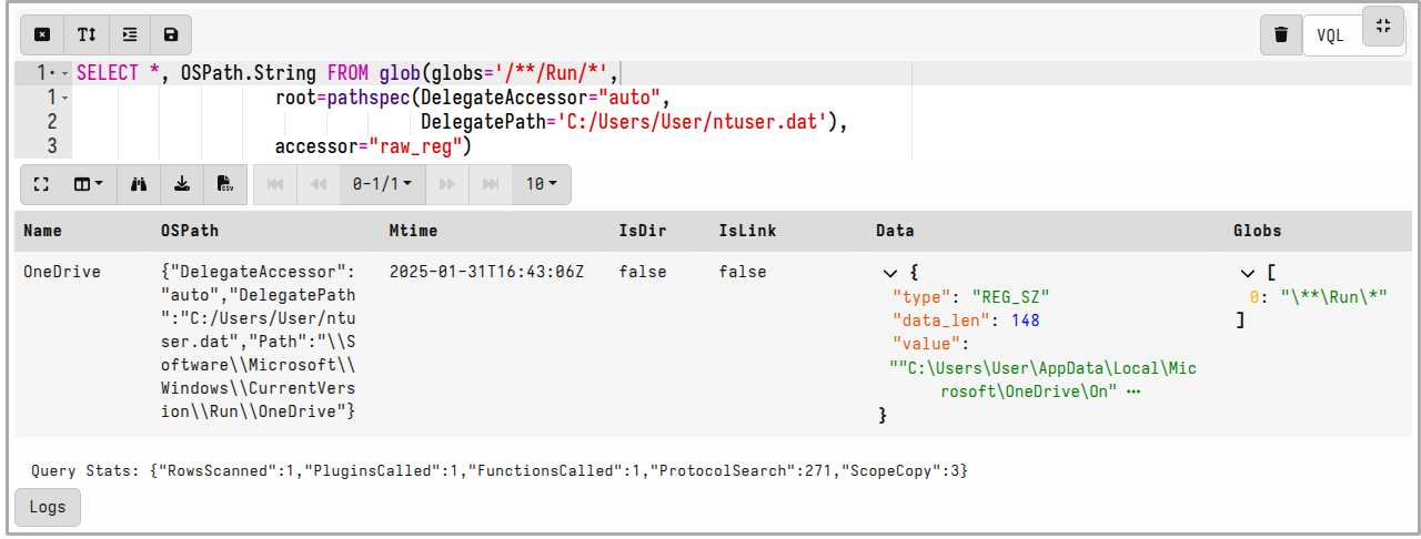 Raw Registry