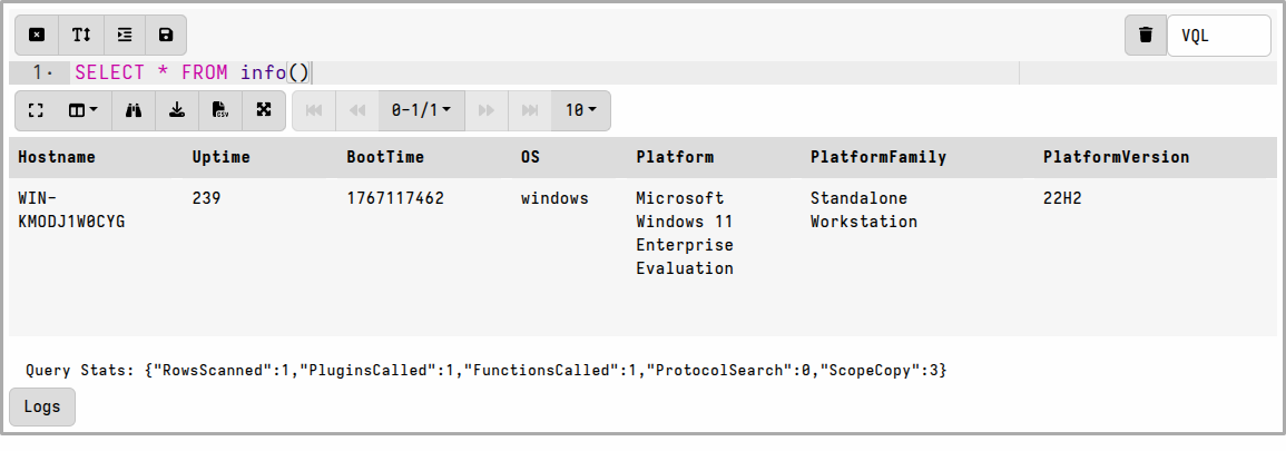 Basic query