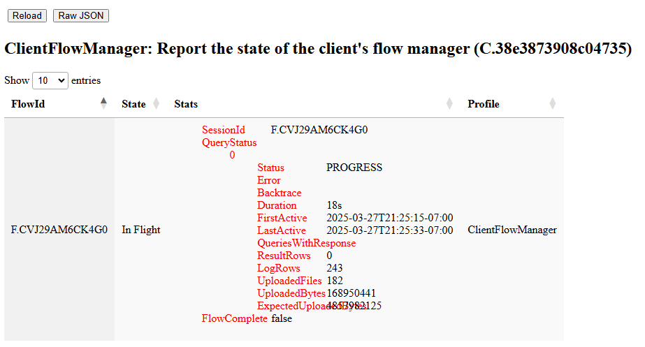 Client Flow Profile